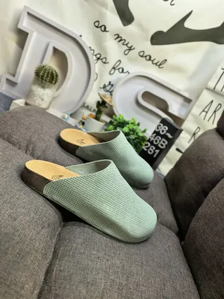 Birkenstock Boston Woven মিন্ট সবুজ চপ্পল 9