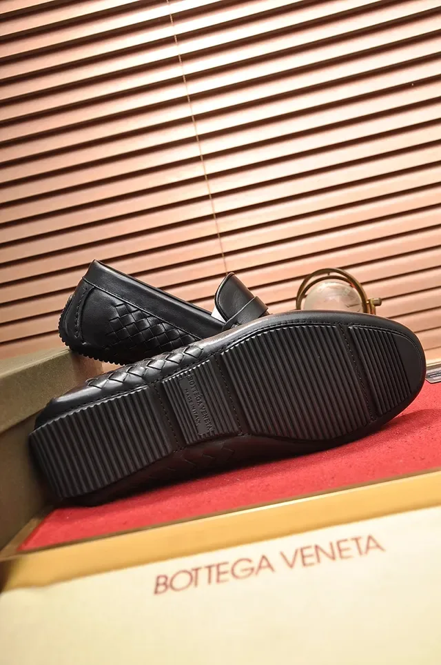 Bottega Veneta Andiamo Negro Intrecciato Cuero trenzado Silueta Penny Loafer 3