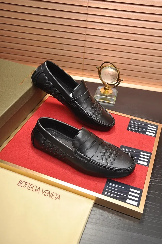 Bottega Veneta Andiamo Negro Intrecciato Cuero trenzado Silueta Penny Loafer 4