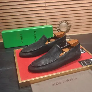 Bottega Veneta Andiamo Black Leather Loafers