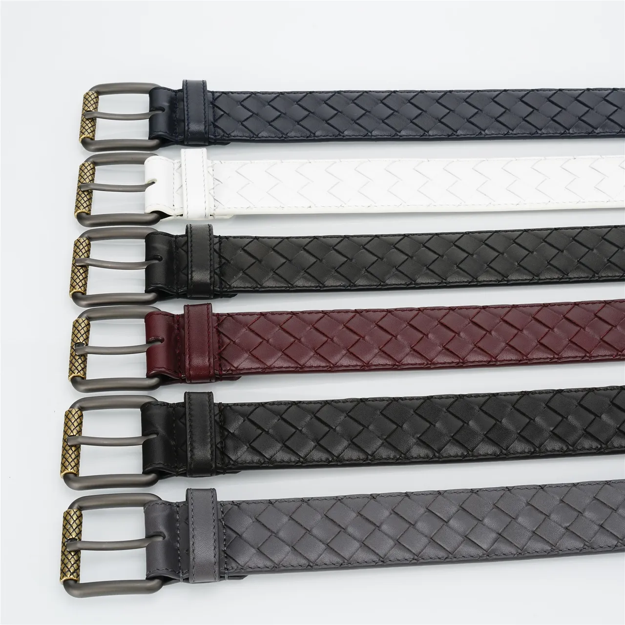 Bottega Veneta Cassette Intrecciato সাদা চামড়ার বেল্ট 2