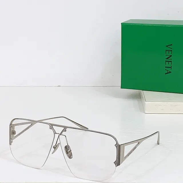 Bottega Veneta Shield Aviator Gold Yellow Metal Frame Sunglasses 7
