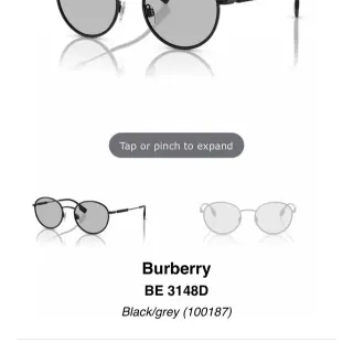 Burberry BE 3148D काला/ग्रे गोल सनग्लासेस
