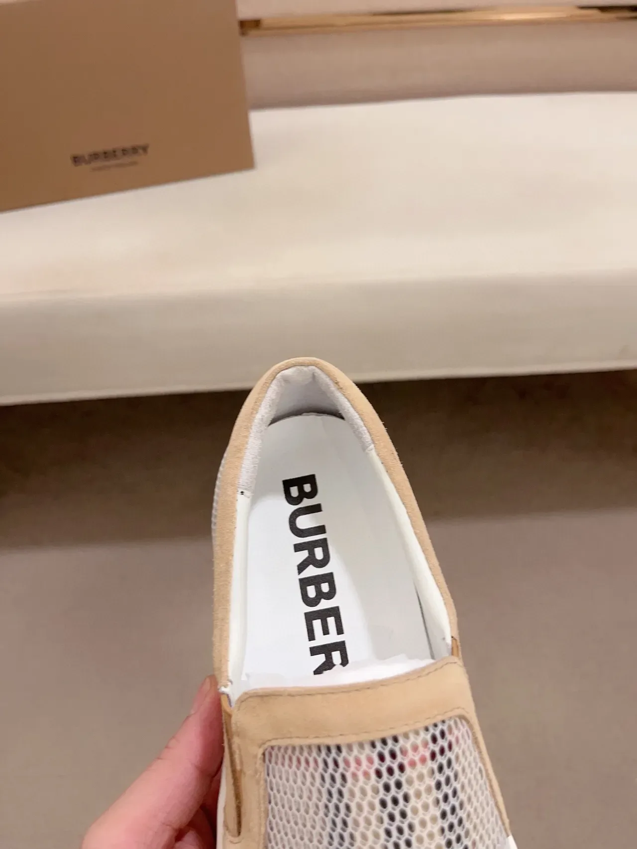 Burberry Check Mesh Slip-On Lifestyle Zapatillas 6