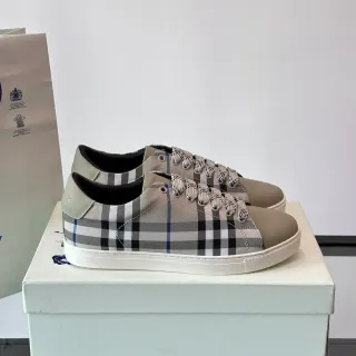 Burberry Check-Panel Beige Lifestyle Sneakers