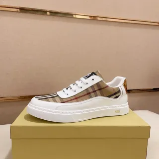 Burberry Check-Panel White Sneaker