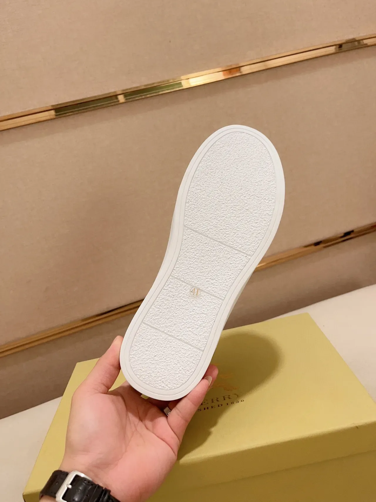 Burberry Check-Panel Sneaker Blanco 2