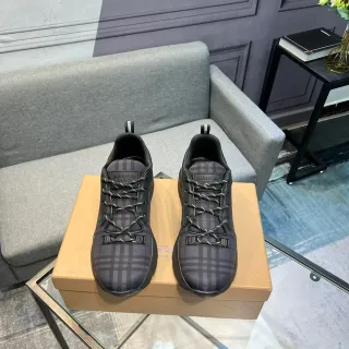 Burberry Check Pattern Black Lifestyle Sneakers