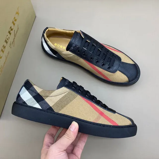 Burberry House Check Beige Black Red লাইফস্টাইল স্নিকার 6