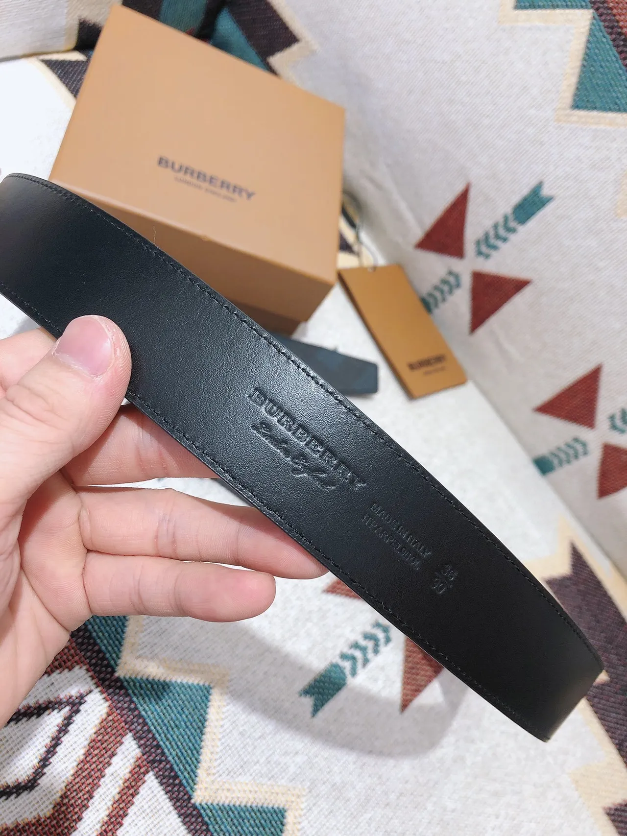 Burberry Knight réversible House Check ceinture en cuir 3