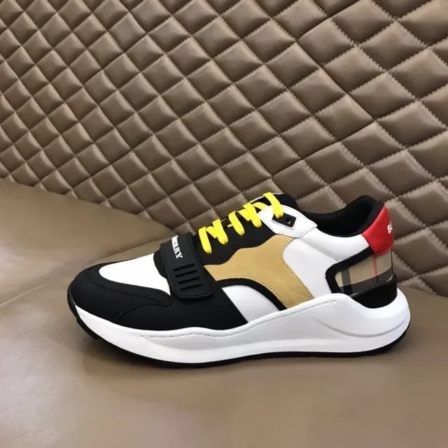 Burberry Lola White Black Chunky Sole Check Fabric Panel Lifestyle Sneakers 2