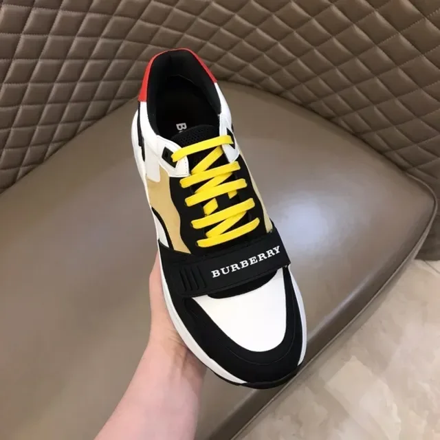 Burberry Lola White Black Chunky Sole Check Fabric Panel Lifestyle Sneakers 5