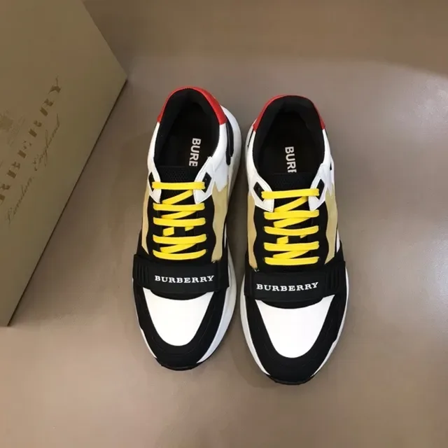 Burberry Lola White Black Chunky Sole Check Fabric Panel Lifestyle Sneakers 6