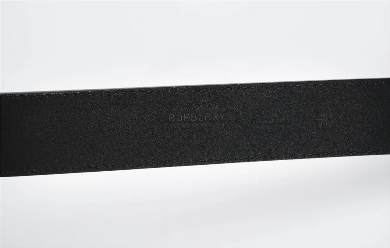 Burberry TB Belt Black Croc-Embossed Leather Belt 9