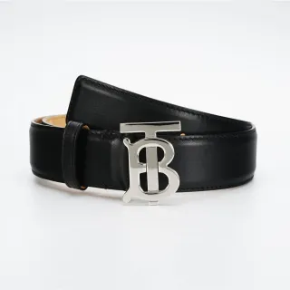 Burberry TB Belt cinturón de cuero negro