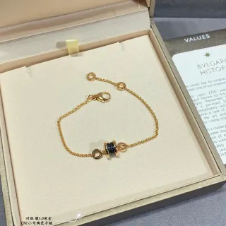 Bvlgari B.zero1 سوار سيراميك أسود وسلسلة ذهبية
