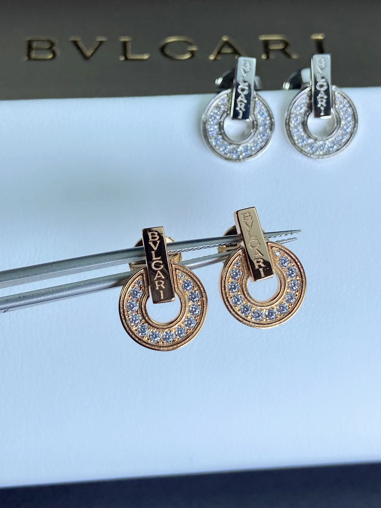 Bvlgari B.zero1 Circular Pavé Diamond Stud Earrings 8