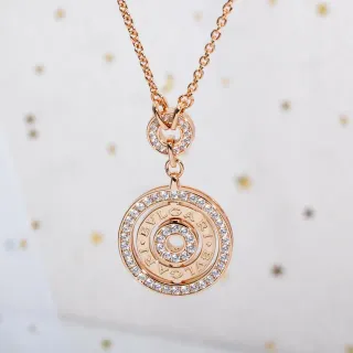 Bvlgari B.zero1 Concentric Pavé Rose Gold Necklace
