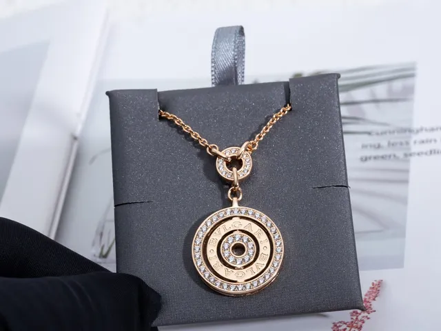 Bvlgari B.zero1 Concentric Pavé Rose Gold Necklace 4