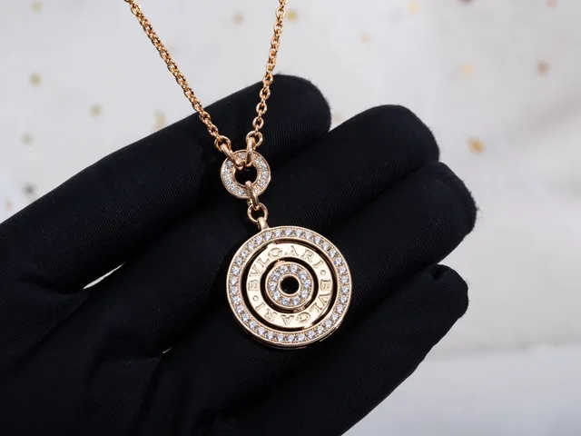 Bvlgari B.zero1 Concentric Pavé Rose Gold Necklace 5