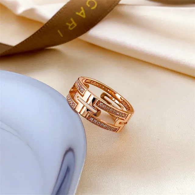 Bvlgari B.zero1 Geometric Pavé Stackable Rings 3