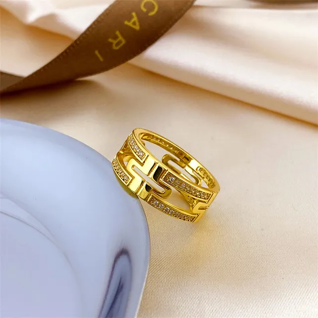 Bvlgari B.zero1 Geometric Pavé Stackable Rings 4