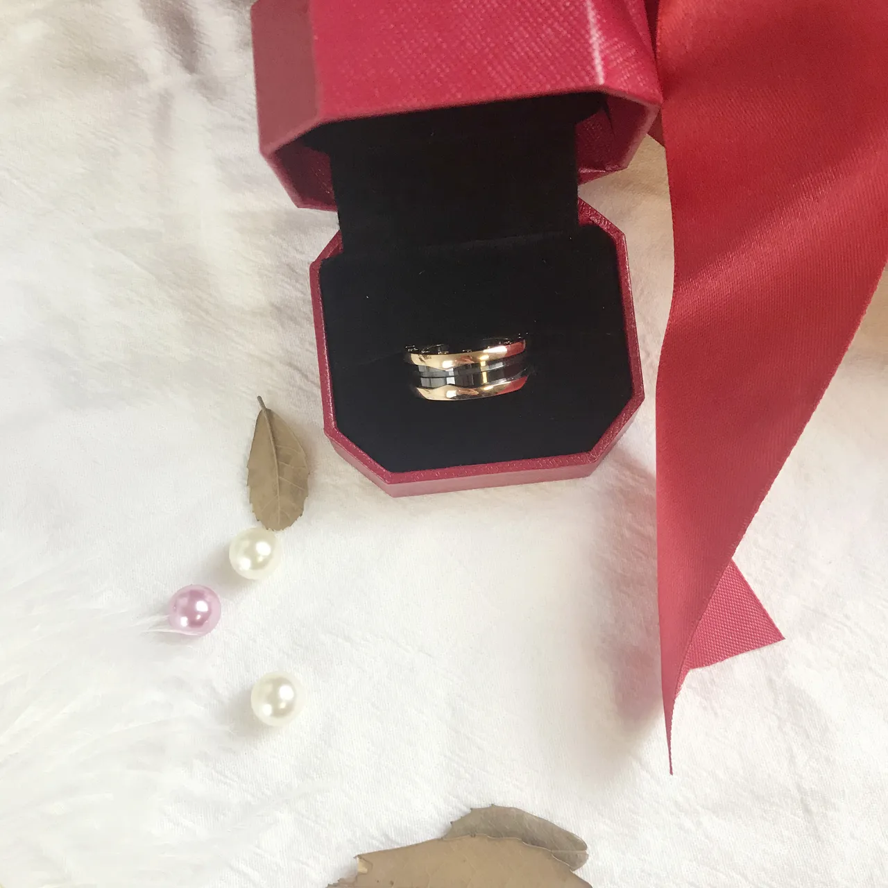 Bvlgari B.zero1 Gold Pink Engraved Logo Ring 3