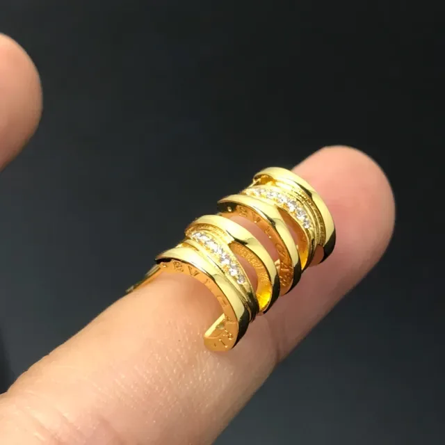 Bvlgari B.zero1 Rock Stacked Pavé Twisted Band Rings 2
