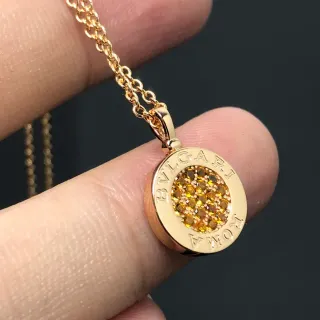 Bvlgari सिक्का-स्टाइल पवेज-सेट गोल्ड-टोन नेकलेस