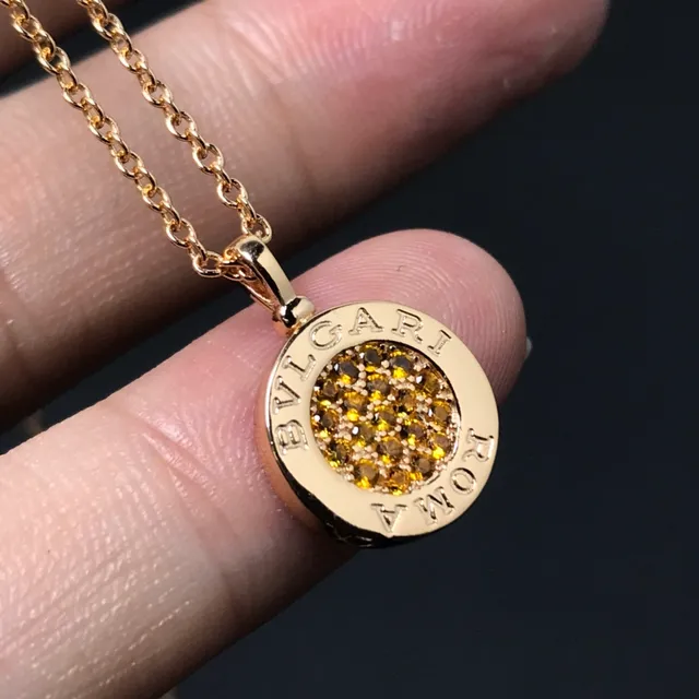 Bvlgari Collier Style Pièce Pavé Or 2