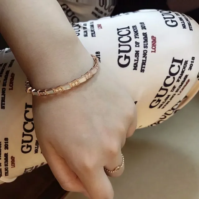 Bvlgari Géométrique Or Rose Mère-de-Perle et Pavé Bracelet 5