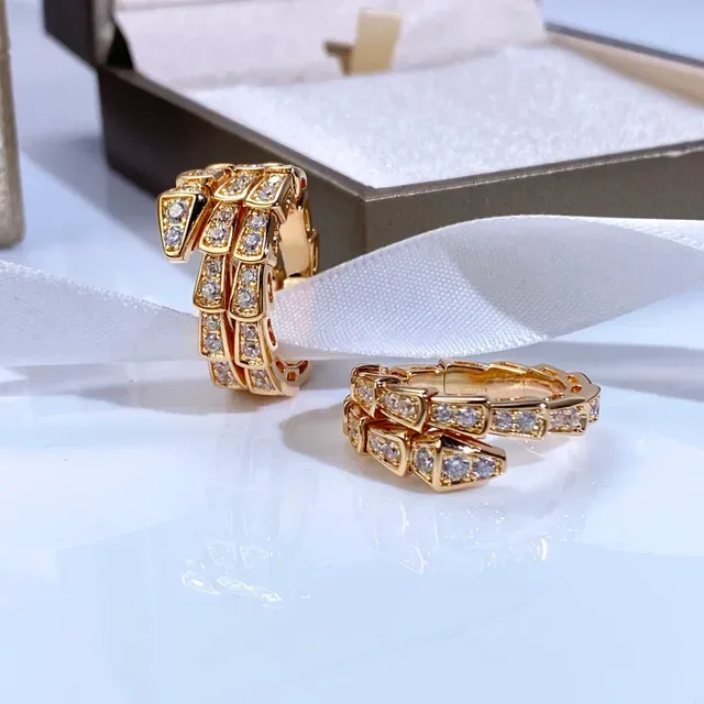 Bvlgari Gold White Multi-Row Coiled Pavé-Set Ring 3