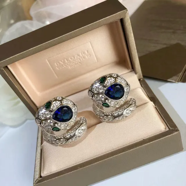 Bvlgari Serpenti Sapphire and Emerald Pavé Diamond Rings 9