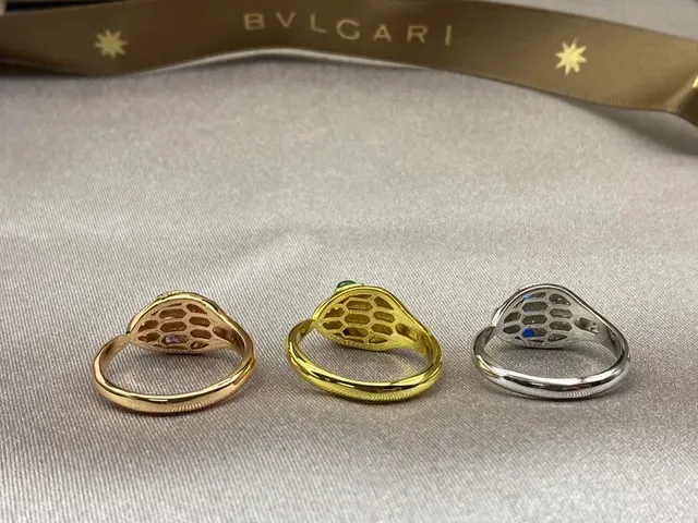 Bvlgari Serpenti Snake-Head Pavé Diamond and Gemstone Rings 4