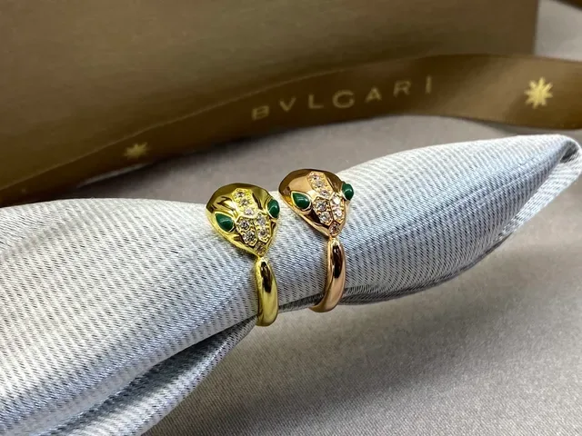 Bvlgari Serpenti Snake-Head Pavé Diamond and Gemstone Rings 5