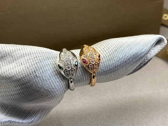 Bvlgari Serpenti Snake-Head Pavé Diamond and Gemstone Rings 6