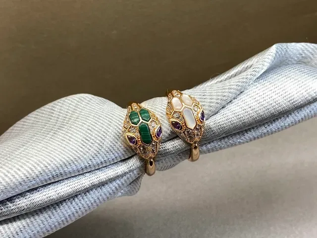 Bvlgari Serpenti Snake-Head Pavé Diamond and Gemstone Rings 7