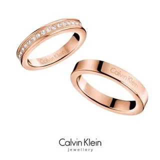 Calvin Klein পালিশড রোজ গোল্ড এঙ্গ্রেভড ব্যান্ড রিং 4