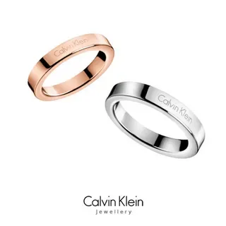 Calvin Klein পালিশড রোজ গোল্ড এঙ্গ্রেভড ব্যান্ড রিং 11