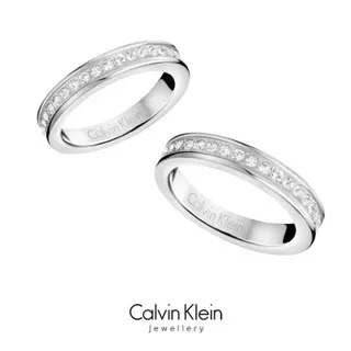 Calvin Klein পালিশড রোজ গোল্ড এঙ্গ্রেভড ব্যান্ড রিং 12