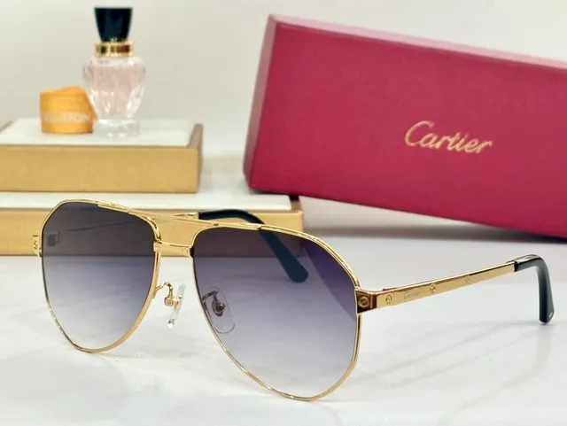 Cartier Lentes de Sol Estilo Aviador con Lente Gradiente 4