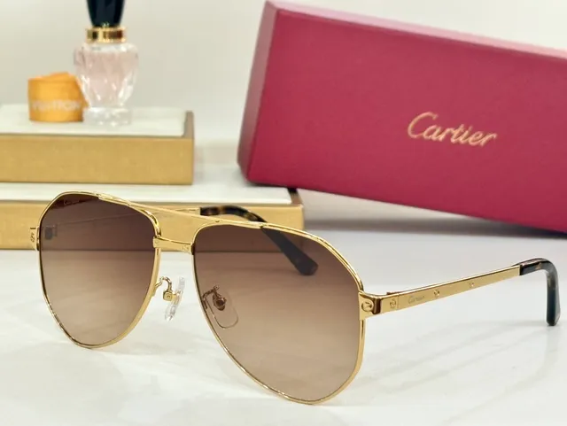 Cartier Lentes de Sol Estilo Aviador con Lente Gradiente 5