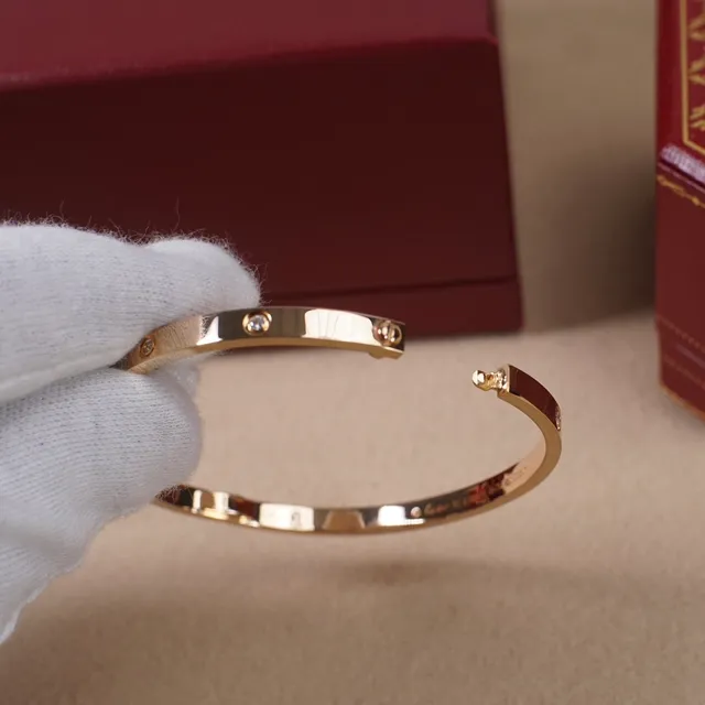 Cartier Juste un Clou Gold Bezel-Set Stone Bracelet 6