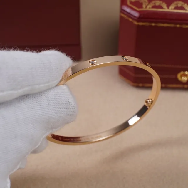 Cartier Juste un Clou Gold Bezel-Set Stone Bracelet 7