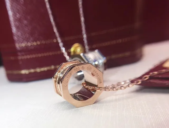 Cartier Juste un Clou Pavé Hexagonal Pendant Necklace 3