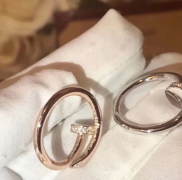 Cartier Juste un Clou Rose Gold Pavé Diamond Ring 6