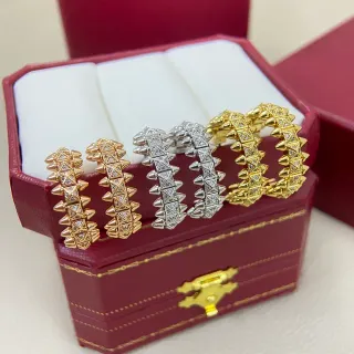 Cartier Juste un Clou Spiked Pavé Hoop Rings