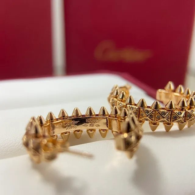 Cartier Juste un Clou Spiked Pavé Hoop Rings 3