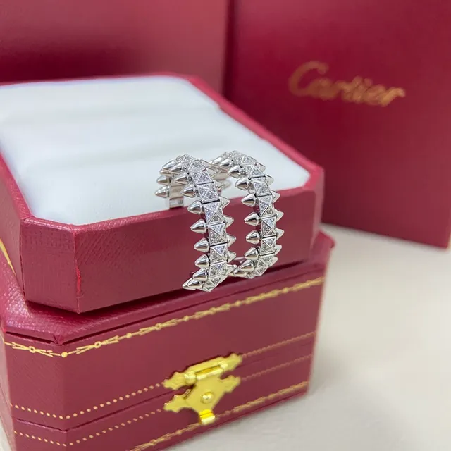 Cartier Juste un Clou Spiked Pavé Hoop Rings 4
