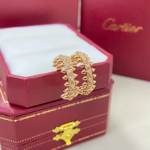 Cartier Juste un Clou Spiked Pavé Hoop Rings 5